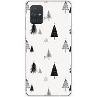 Samsung Galaxy A71 Beschermende Siliconen Case - Elegante Dennenboom
