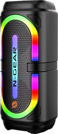 N-GEAR LGP24C - Draadloze Bluetooth Party Speaker - Karaoke Set - Met 1 Microfoon &amp; Discoverlichting
