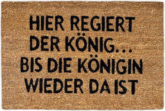 Relaxdays Deurmat kokos met tekst - kokosmat voetmat voetveger droogloopmat