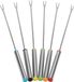 Merkloos Fondue Set - RVS/Staal - Multi-color/Zilver - 6 Stuks