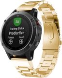 By Qubix Qubix - Stalen schakelband - Goud - 20mm Quickfit - Geschikt voor Garmin Fenix 7s/6s/5s / Instinct 2s / Epix Pro Gen 2 (42mm)