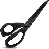 Ciseaux de couture sans marque en titane noir - 25 cm avec lames robustes revêtues de titane