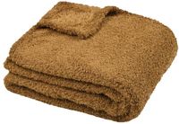 Stof Textiles Plaid/bankdeken Montreal - camel - 130 x 160 cm