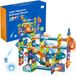 Magnetic Tiles Magnetic Tiles avec piste de billes pour enfants, blocs de construction, 110 pièces | Plaques magnétiques, tubes et 4 toboggans, 16 billes dont 8 lumineuses, à partir de 3 ans