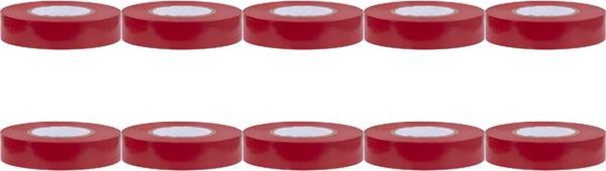 BES LED Isolatietape 10 Pack - Yurga - Rood - 20mmx20m