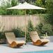 Maison Exclusive - Parasol de jardin, rond, diamètre 270 x 260 cm, bambou, crème blanc