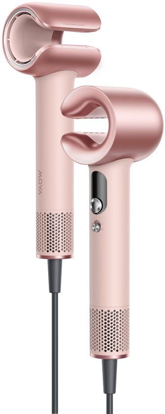 Mova Aero C High-Speed Haardroger | Roze | 1800W | 600M Plasma | 110.000RPM | Diffuser & borstel | 340g Lichtgewicht | Sneldrogend | Krullend haar | Fijn haar | Beschadigd haar | Kroeshaar | Dubbele NTC temperatuurregeling & GlossFlow