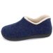 ULTRAIDEAS Women's Cozy Faux Sherpa Fleece Slippers with Drawstring, Closed Back Memory Foam House Shoes with Non-Slip Rubber Sole for Indoor Outdoor, Navy, 42 EU