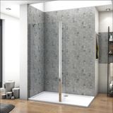 Aica Sanitair Cabine de douche - 100x200cm - Paroi pivotante - 8mm Nano EasyClean - Chrome