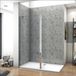 Aica Sanitair Cabine de douche - 100x200cm - Paroi pivotante - 8mm Nano EasyClean - Chrome