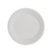 Homéa Set van 12 ronde borden van suikerriet, D18 cm, wit