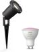Philips Hue Puled Tuinspot (Zwart) - GU10 - Wit en Gekleurd Licht - Tuinverlichting - Hue White and Color Ambiance