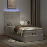 Maison Exclusive - Cadre de lit ottoman avec matelas blanc 100x200 cm similicuir