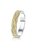 Lucardi Dames Vriendschapsring Capri - Ring - Cadeau - Staal - Zilver- en Goudkleurig