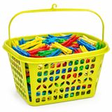 Plasticforte Knijpermandje - lime groen - 20 x 25 cm - kunststof - wasknijpertasje/knijperzak