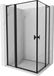 Mexen Mist L Duo porte de douche pivotante 115 x 110, cadre noir, noir