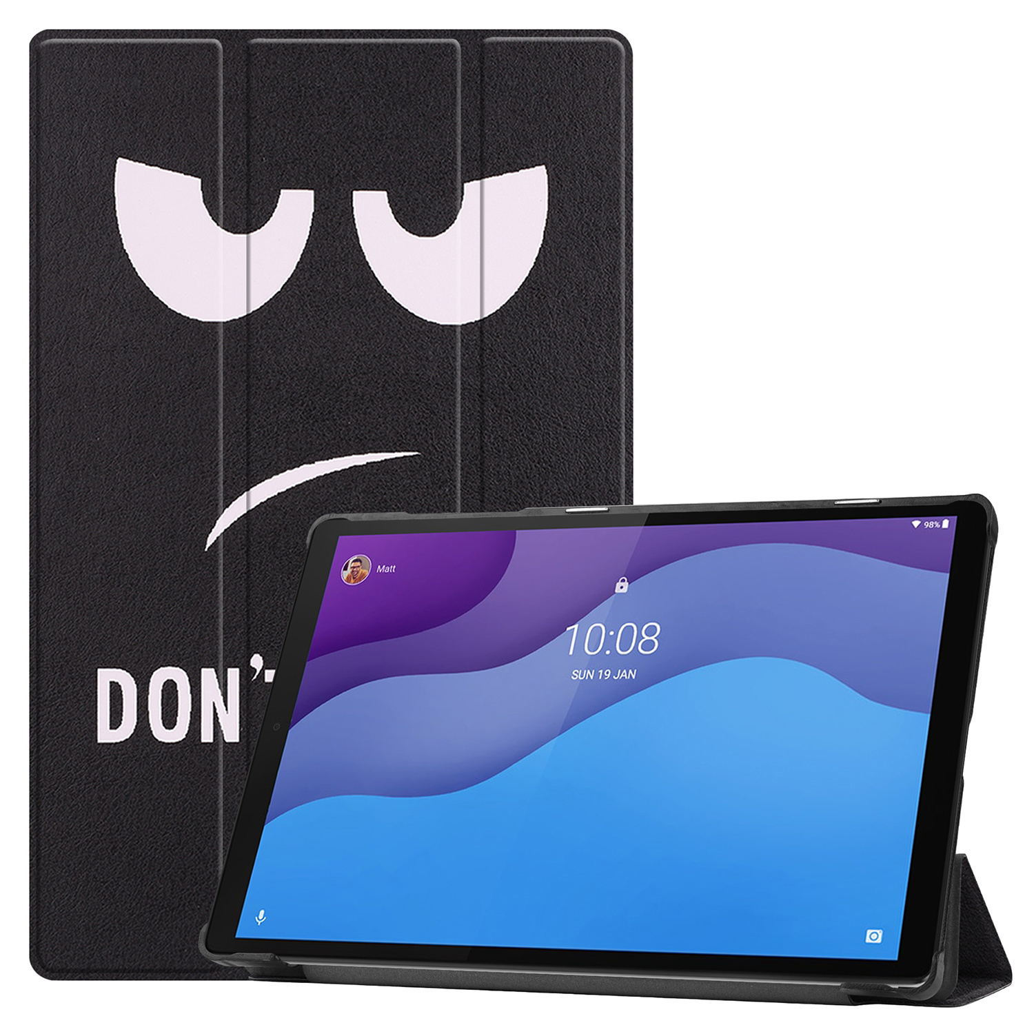imoshion Design Trifold Bookcase Lenovo Tab M10 HD (2nd gen) tablethoes - Don't touch