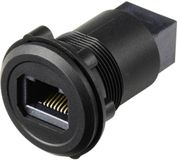 TRU COMPONENTS connecteur RJ45/CAT5, connecteur/connecteur, plastique, noir