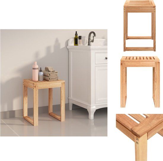 vidaXL Badkamerkruk 40x30x46 cm massief walnotenhout