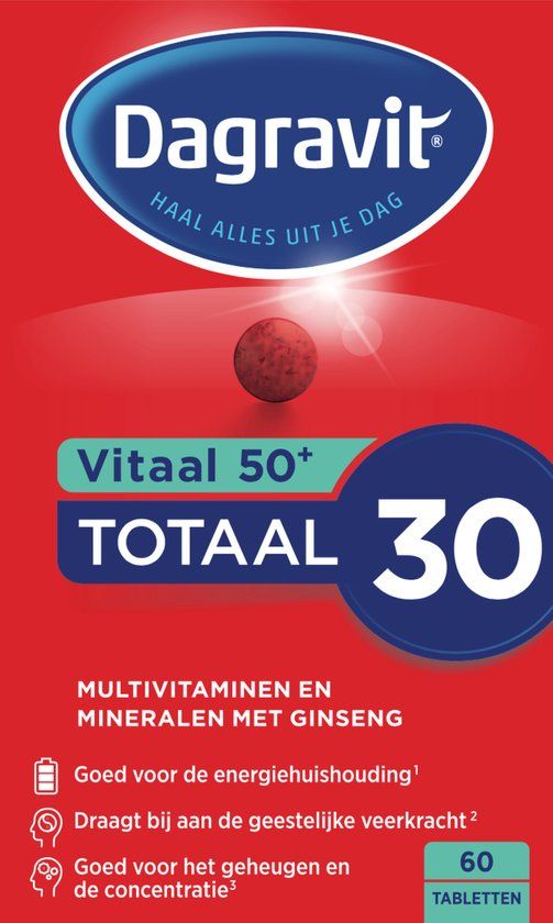 Dagravit Totaal 30 Vitaal 50+ Multivitaminen - 60 tabletten