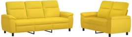vidaXL Canapé 2 places Tissu Jaune clair