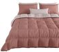 Couette d'hiver 220x260 cm, adaptée pour 1,5 personne, rose, microfibre