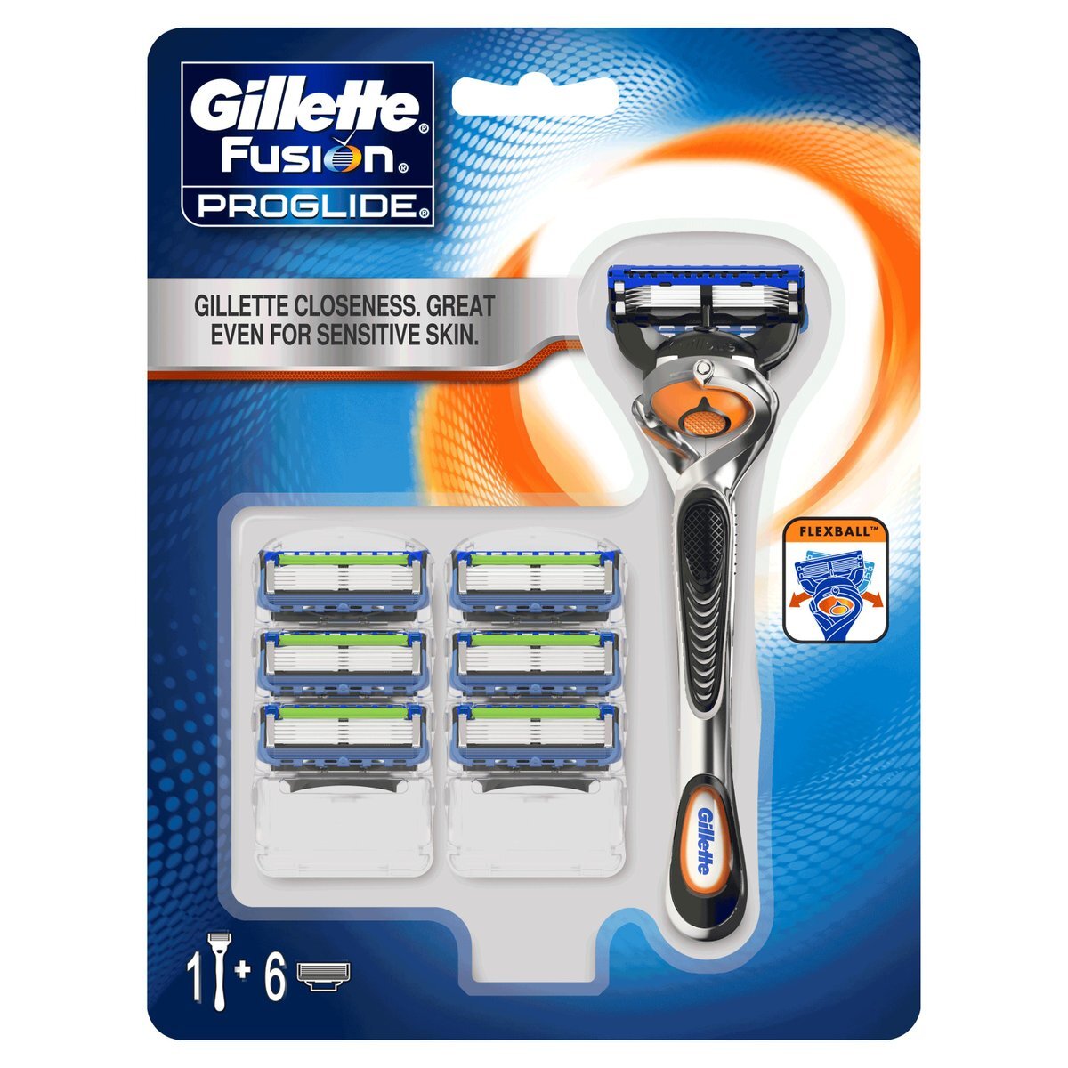 Gillette Fusion ProGlide FlexBall Manual Scheermes + 6 extra scheermesjes