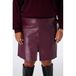 MS Mode Plus Size Imitatieleren Rok - Donkerrood