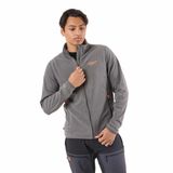 Swedemount Tromsö Fleece FL LS FZ Heren wandeljas Maat 2XL Charcoal Melange/ Orange