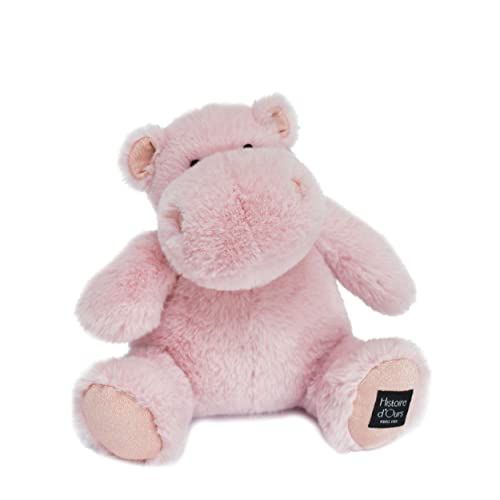 Histoire d'ours Knuffeldier nijlpaard – Hip'pie – roze – 25 cm – HIPPO – HO3096
