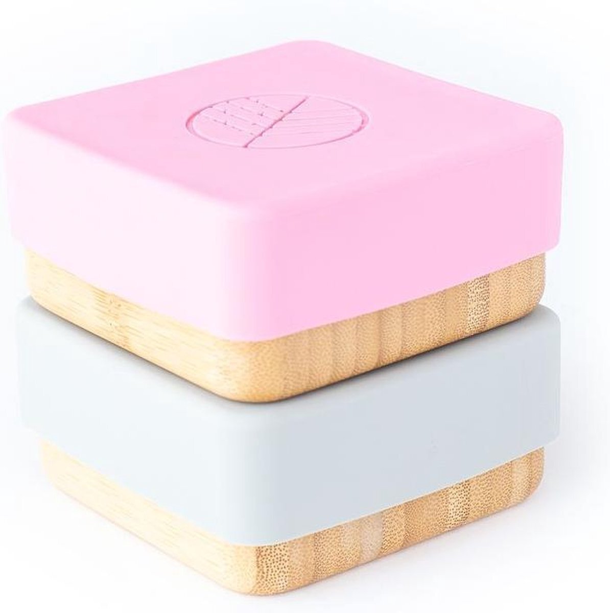 Eco Rascals Set van 2 bamboe snack doosjes - Roze & Grijs