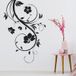 Sticker mural Fleurs - 87x134 Cm - Noir