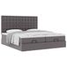 VidaXL Lit plateforme avec matelas, gris, 180x200 cm, similicuir