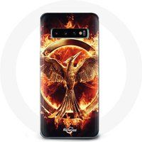 Maniacase Hoesje voor Samsung Galaxy s10 edge Hongerspelen Film Logo
