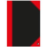 Bantex 100302816 Cahier A6 96 vel Paperback Zwart Rood