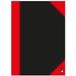 Bantex 100302816 Cahier A6 96 vel Paperback Zwart Rood