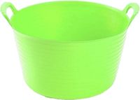 Plasticforte flexibele emmer/kuip - 2x - groen - kunststof - rond - 56 liter