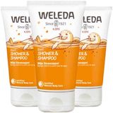 WELEDA Kids 2in1 Shampoo & Body Wash Blije Sinaasappel - 3 x 150 ml