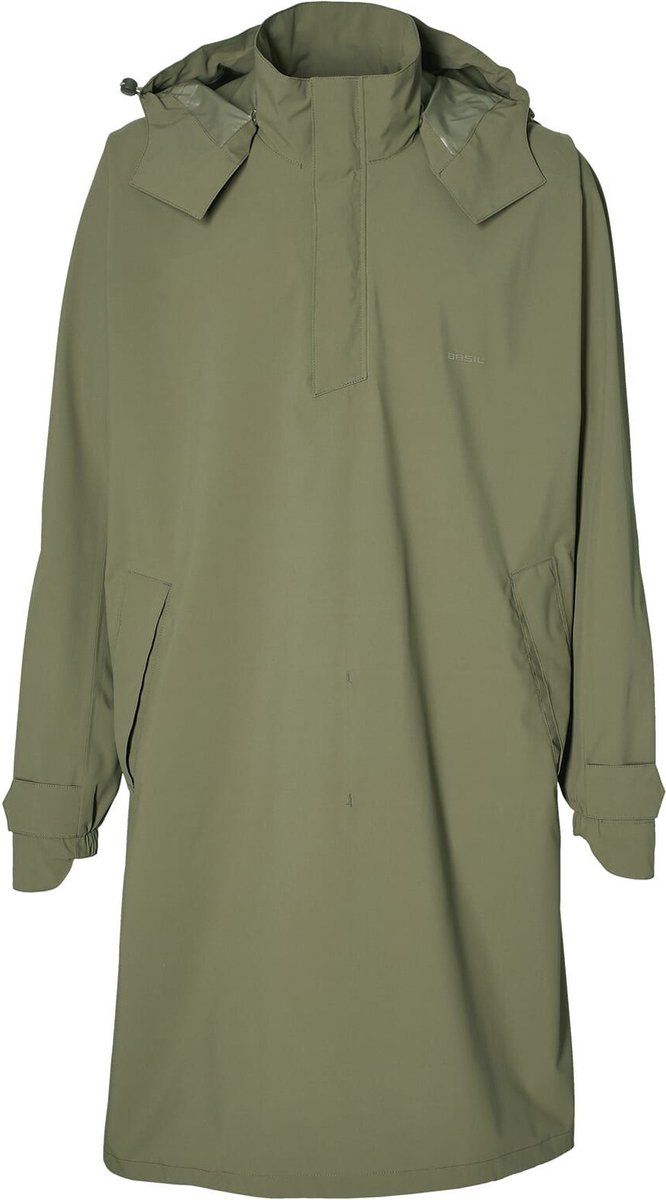 Basil Mosse Regenponcho - Unisex - Groen - Maat M/L