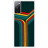 Samsung Galaxy S20 Retro lines Verstevigd hoesje met sublimatie bedrukking