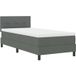 Maison Exclusive Lit à lattes avec sommier tapissier, éclairage LED intégré, couleur gris foncé, dimensions 80 x 200 cm, revêtement en tissu