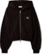 Calvin Klein Jeans French Terry Woven Label Fz Hood Zwart XL
