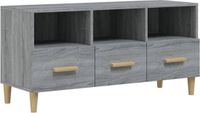 vidaXL Tv-meubel 102x36x50 cm bewerkt hout grijs sonoma eikenkleurig