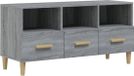 vidaXL meuble TV 102x36x50 cm bois de sapin gris couleur chêne sonoma