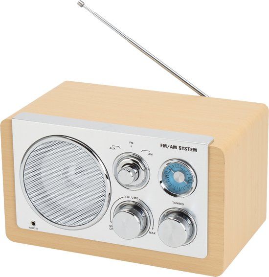Denver TR63 Retro Draagbare FM Radio - Hout