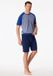 SCHIESSER - Pyjama kort - Heren - Katoen/Polyester - Royal Blauw