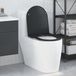 vidaXL Toiletbril Zwart 47 x 36 x 3,4 cm Duroplast