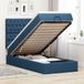 Maison Exclusive - Cadre de lit ottoman avec matelas textile bleu 80x200cm
