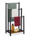 Relaxdays handdoekenrek met plank - 80 x 40 x 28 cm - zwart/bruin