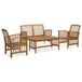 vidaXL Loungeset 4-delig - Massief acaciahout - Bruin